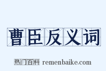 曹臣反义词是什么意思的图片